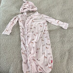 Magnetic Me Pink and Red Baby Gown Label Detail